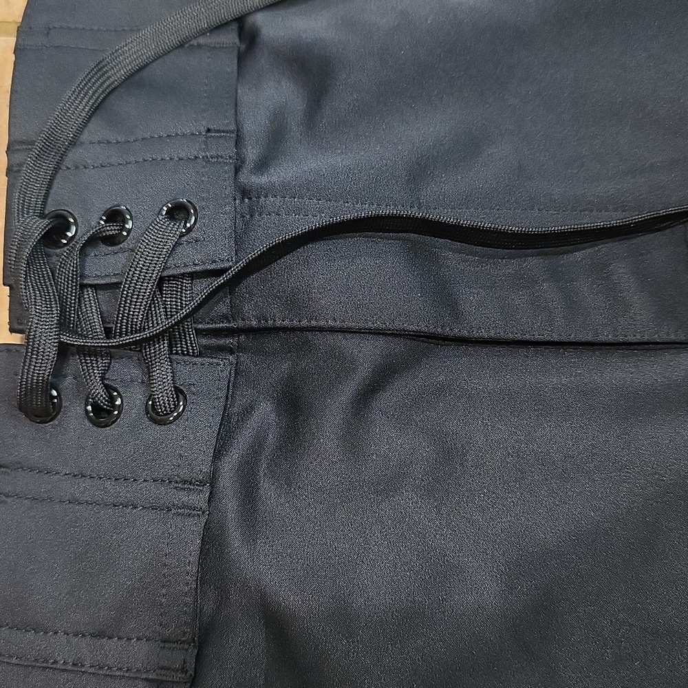 Island Escape Women's Plus Black Beach Board Lace Up Shorts Size 20 - Picture 9 of 12